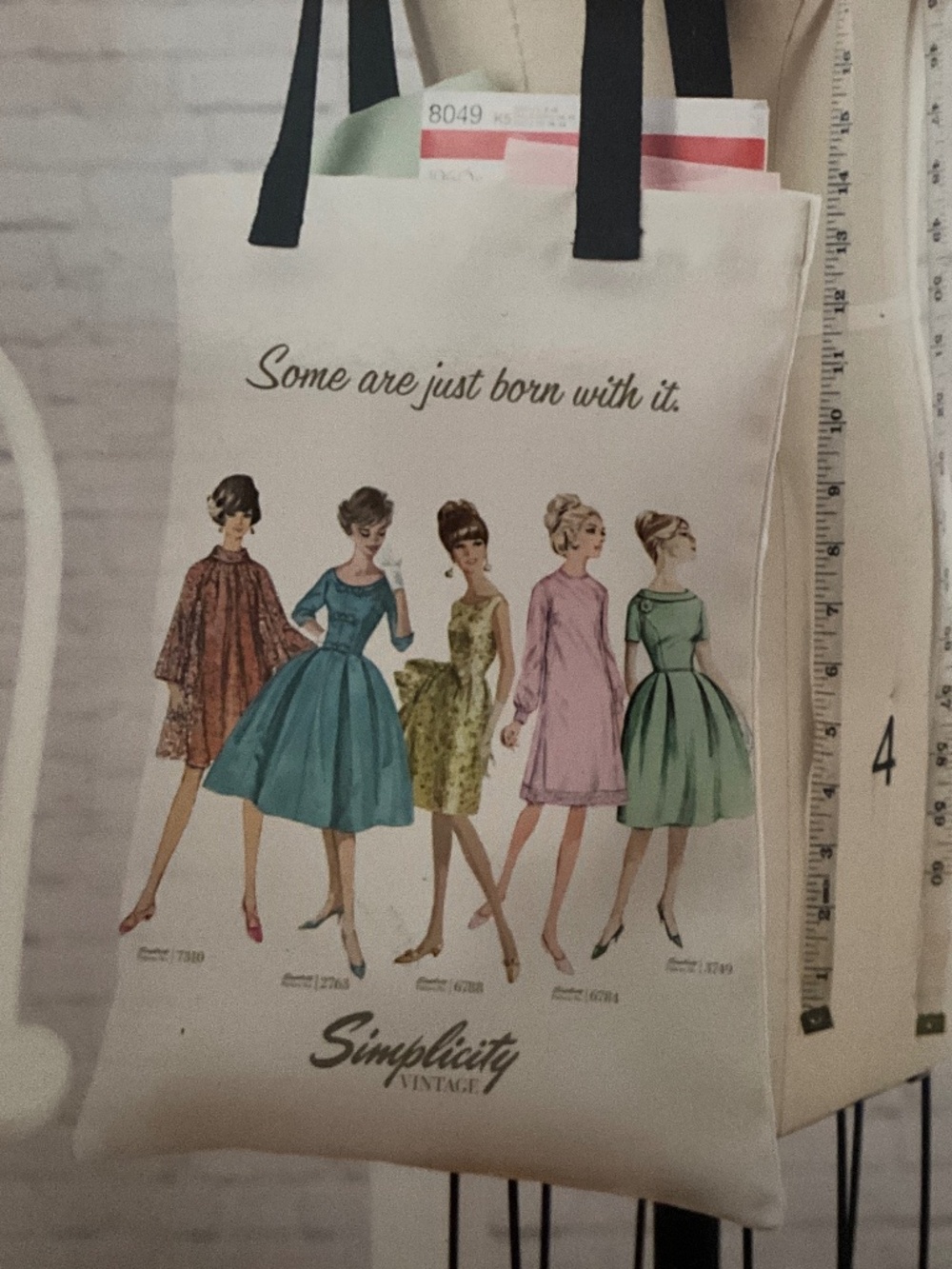 NWT Simplicity Canvas Tote Bag - “Some Are Just Born With It”h